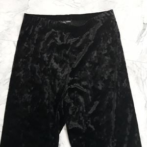 High waisted velvet leggings